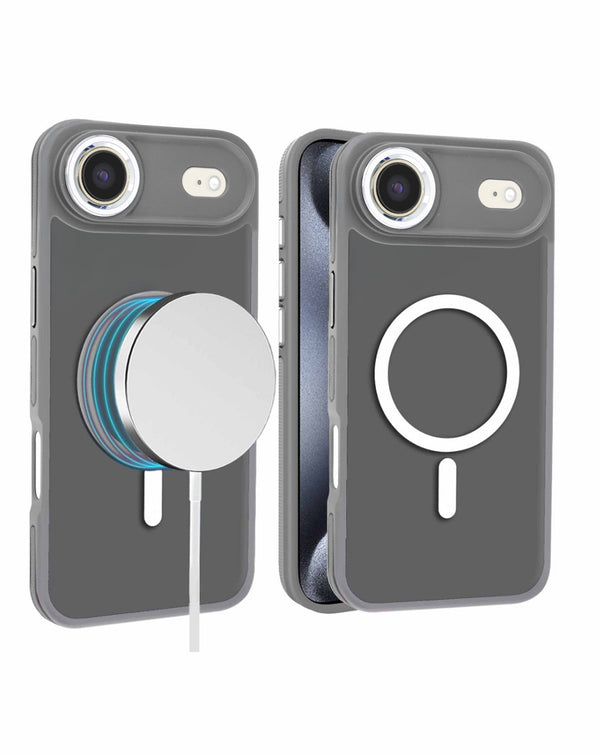 Case de carga inalambrica delgado antideslizante translucido mate GRAY iPhone Air