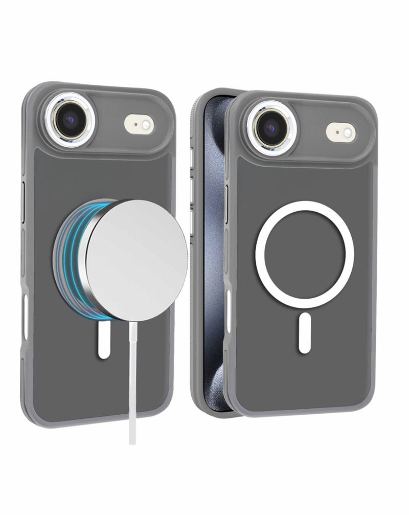 Case de carga inalambrica delgado antideslizante translucido mate GRAY iPhone Air