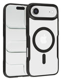 Funda magnética transparente negra para iPhone en Guatemala, accesorio de calidad y estilo para proteger tu dispositivo.