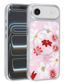 Encuentra fundas magsafe de doble capa con diseño floral en color rosa claro para iPhone Air en Guatemala.