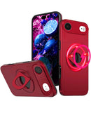 Funda con soporte de anillo y cubierta deslizante para lente de camara rojo iPhone Air