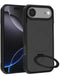 Funda antichoque para iPhone Air en color negro con soporte magnético, ideal para proteger tu dispositivo en Guatemala y encontrar servicios de reparación de iPhone en talleres especializados como SlowBack.