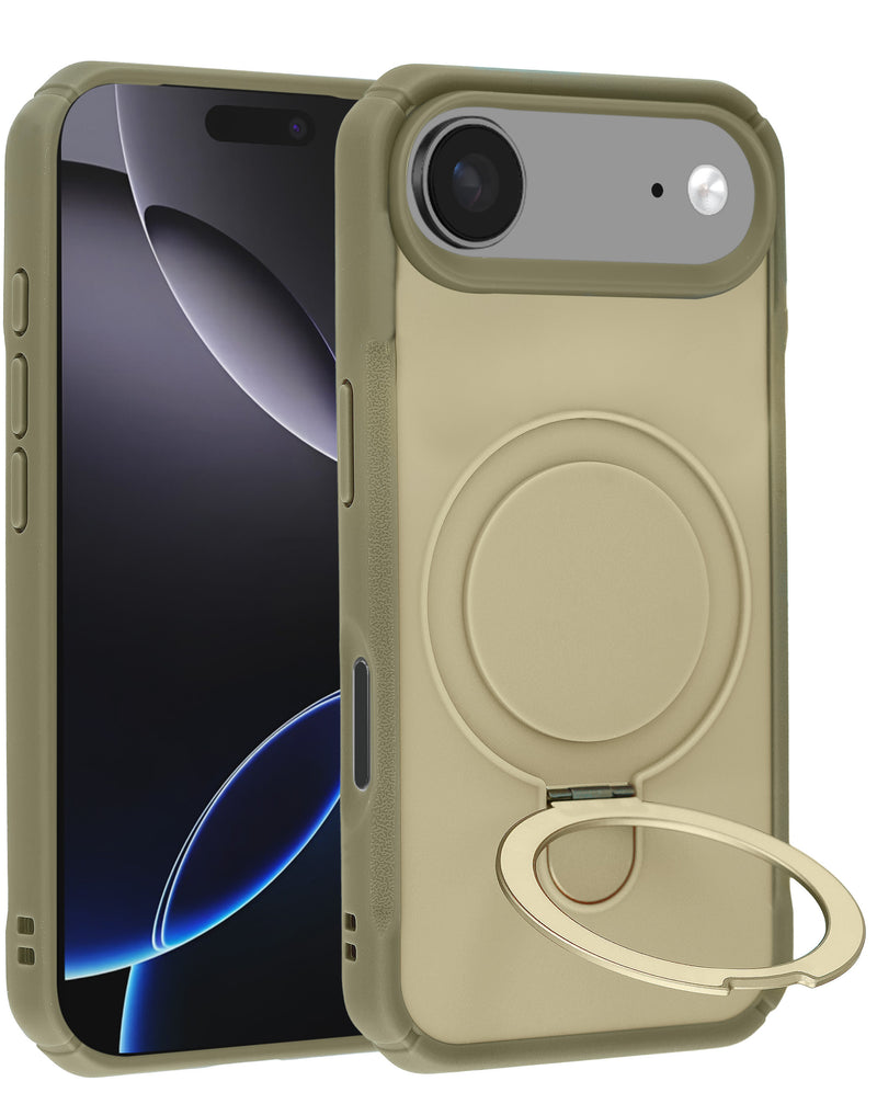 Encuentra la funda shockproof con soporte magnético en color khaki para iPhone Air en Guatemala, al mejor precio mayorista.