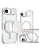 Funda magnetica fina transparente con soporte para camara iPhone Air