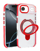 Case transparente con soporte de carga inalambrica iPhone Air - RED