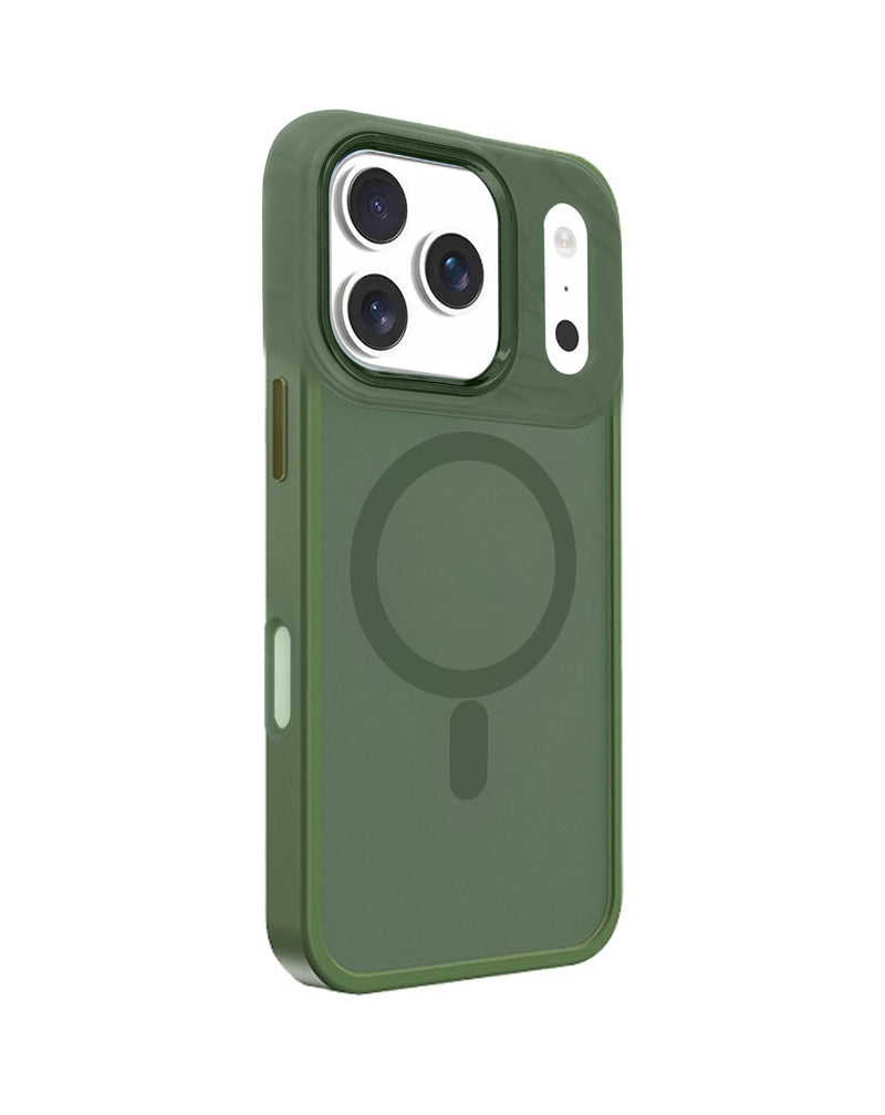 Encuentra la mejor funda de carga inalámbrica magnética para iPhone 17 Pro en Guatemala en SlowBack, disponible en color DARK GREEN.