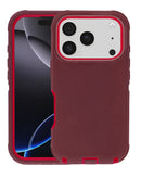 Encuentra en Guatemala el mejor case heavy duty MAROON & RED para iPhone 17 Pro en talleres de reparaciones de celulares.
