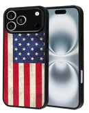 Tapa trasera con diseño de la bandera de Estados Unidos para iPhone 17 Pro, disponible en Guatemala en talleres de reparación de iPhones y mayoristas de accesorios.