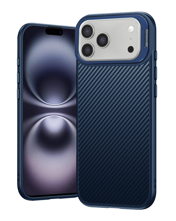 Encuentra la funda texturizada de fibra de carbono de lujo para iPhone 17 Pro en Guatemala.