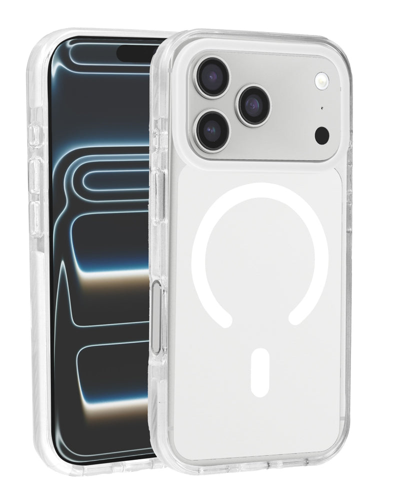 Protege tu iPhone 17 Pro con estilo y precisión con la nueva funda crystal clear con tecnología Magsafe en Guatemala.