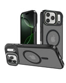 Funda slim transparente con soporte para camara y carga inalambrica iPhone 17 Pro - Negro