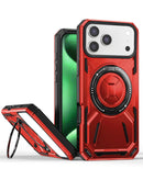 Protege tu iPhone 17 Pro con una funda rugged shockproof de color rojo con anillo en Guatemala.