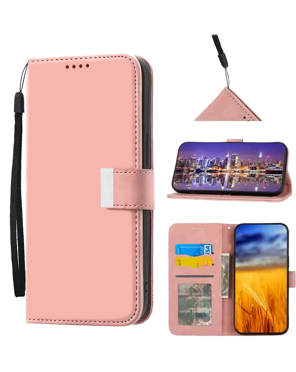Encuentra la mejor funda cartera de cuero elegante con correa muñeca en Guatemala para tu iPhone 17 Pro en SlowBack, mayorista de accesorios iPhone.