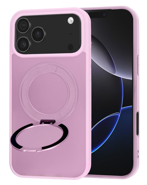 Funda 360 con soporte magnetico de anillo iPhone 17 Pro PINK