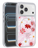 Encuentra la mejor funda MagSafe de doble capa con diseño floral para iPhone 17 Pro en Guatemala.