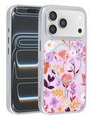 Funda Magsafe de doble capa con diseño floral para iPhone 17 Pro en Guatemala.