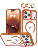 Protector transparente magnético con soporte y tapa para cámara de iPhone 17 Pro en Guatemala, ideal para proteger tu dispositivo y garantizar la seguridad de su cámara.