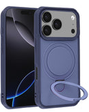 Funda a prueba de golpes con soporte magnético para iPhone 17 Pro en Guatemala, disponible en color navy blue de la marca SlowBack.