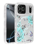 Encuentra la mejor funda transparente con diseño de flores y cargador inalámbrico para iPhone 17 Pro en Guatemala.