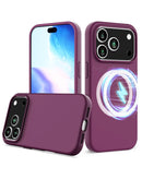 Funda de silicona soft solid con carga inalambrica iPhone 17 Pro (MAROON)