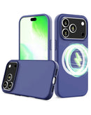 Funda de silicona sólida con carga inalámbrica para iPhone 17 Pro en color NAVY BLUE en Guatemala.