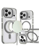 Funda magnetica clara con soporte para camara iPhone 17 Pro - GRAY