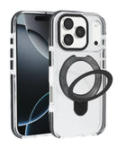 Protector transparente con carga inalámbrica y soporte para iPhone 17 Pro, disponible en Guatemala para accesorios de iPhone en talleres de reparaciones.