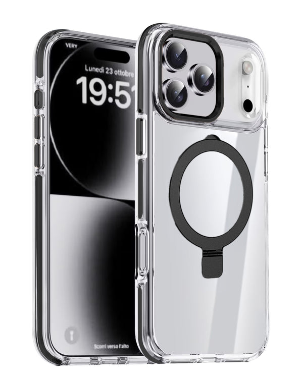 Encuentra la mejor funda magnética con soporte para iPhone 17 Pro en Guatemala, ideal para proteger tu dispositivo y repararlo en los talleres especializados de SlowBack.