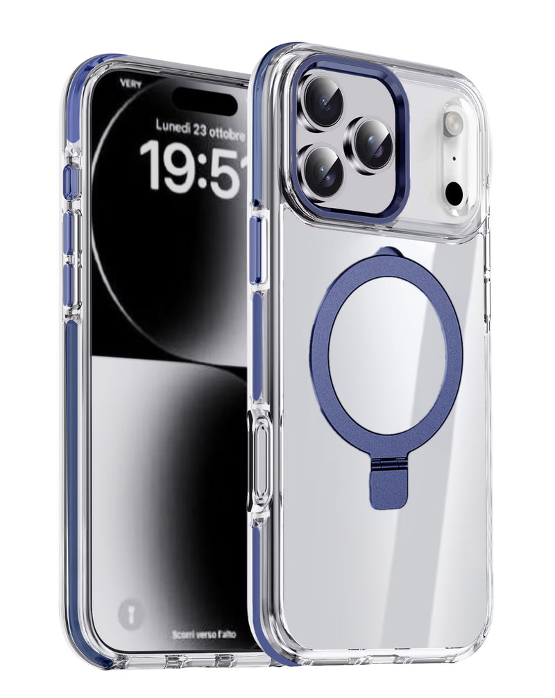 Encuentra la mejor funda transparente magnética con soporte para iPhone 17 Pro en Guatemala.