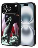 Case de placa de aluminio impresa Statue of Liberty iPhone 17 Pro Max