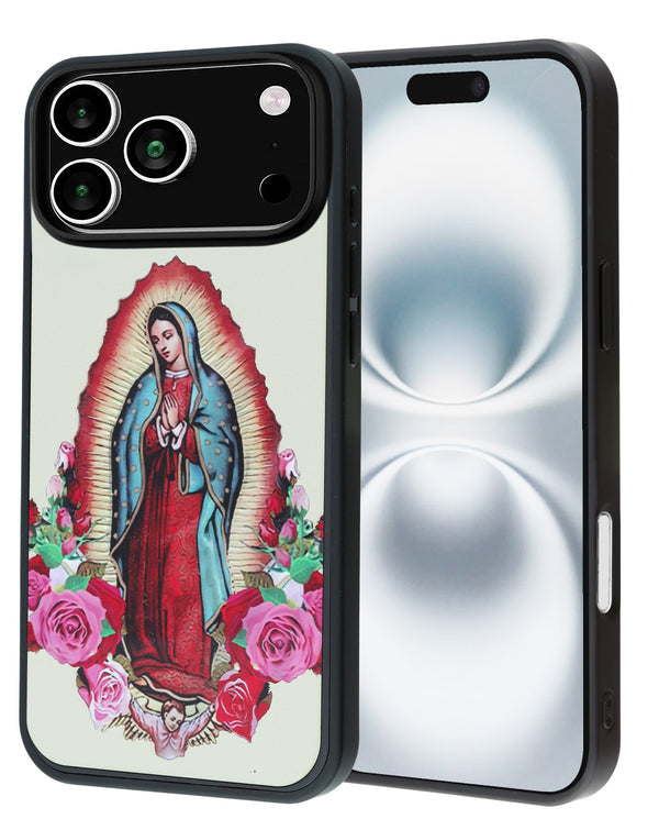 Tapa trasera placa de aluminio impresa Lady de Guadalupe iPhone 17 Pro Max
