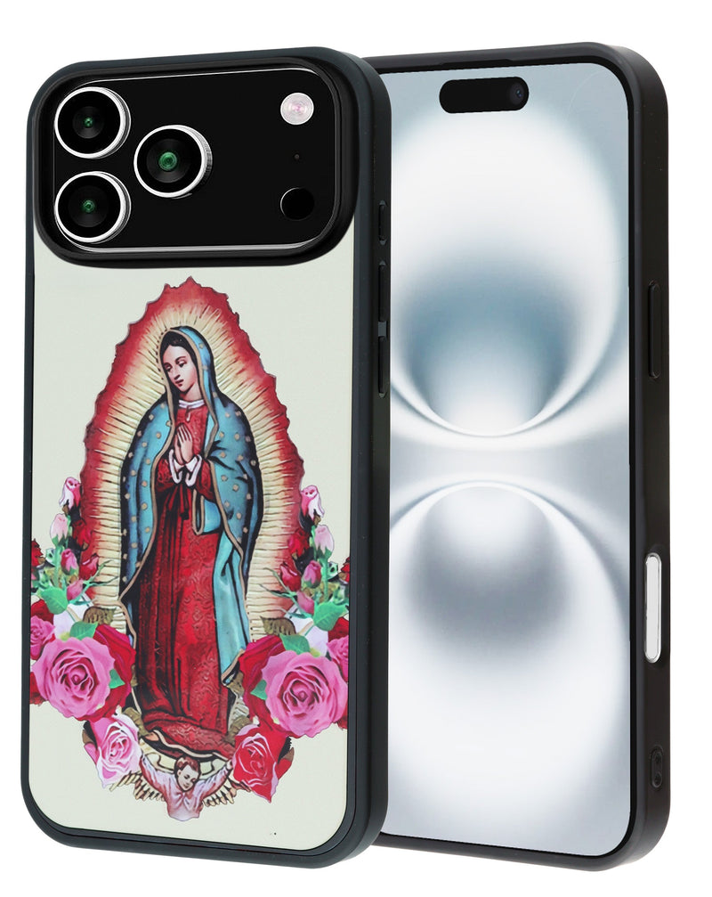 Tapa trasera placa de aluminio impresa Lady de Guadalupe iPhone 17 Pro Max
