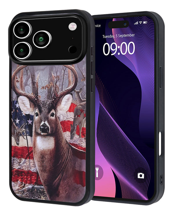 Carcasa de placa de aluminio impresa iPhone 17 Pro Max (USA FLAG)