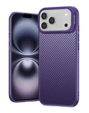 Funda de lujo con textura de fibra de carbono iPhone 17 Pro Max PURPLE