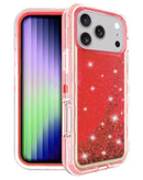 Encuentra la funda protectora glitter liquid bumper RED para iPhone 17 Pro Max en Guatemala al mejor precio en tiendas de accesorios para celulares.