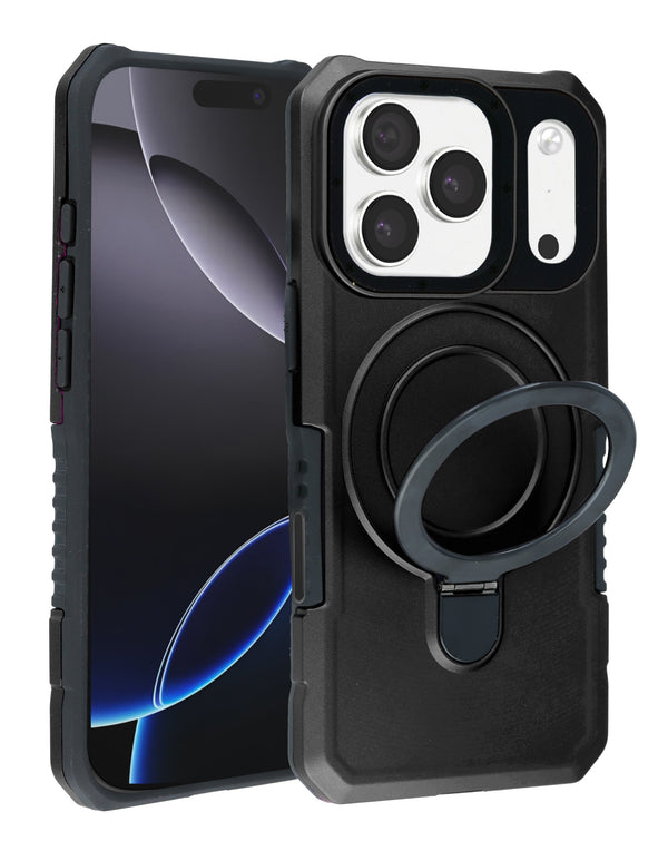 Encuentra la funda rígida de PC anticontundencia con soporte para anillo para iPhone 17 Pro Max en Guatemala.