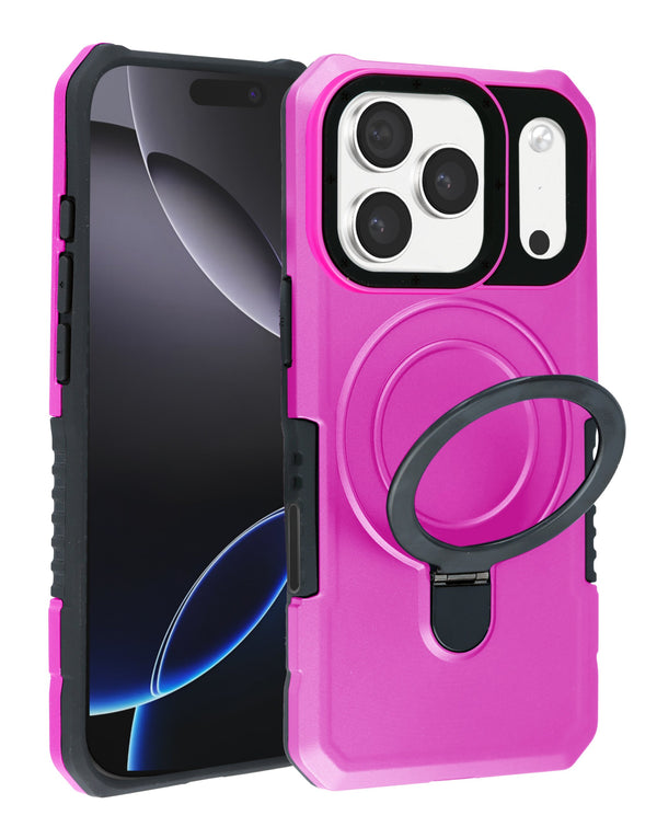 Encuentra la mejor carcasa rígida a prueba de golpes con soporte para anillo para tu iPhone 17 Pro Max en Guatemala.