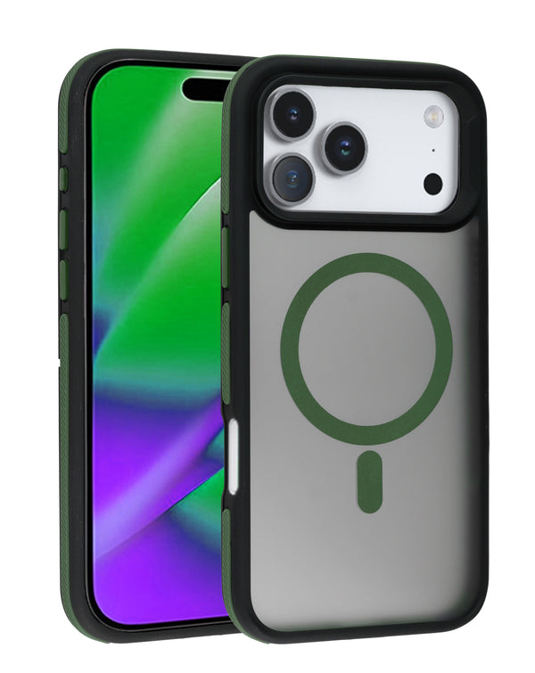 Encuentra la mejor funda magnética bicolor mate para iPhone 17 Pro Max en Guatemala con envío a todo el país.