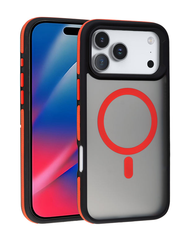 Encuentra la mejor funda bicolor mate magnética translúcida para tu iPhone 17 Pro Max en Guatemala.