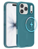 Funda de doble capa con carga inalambrica iPhone 17 Pro Max DARK GREEN