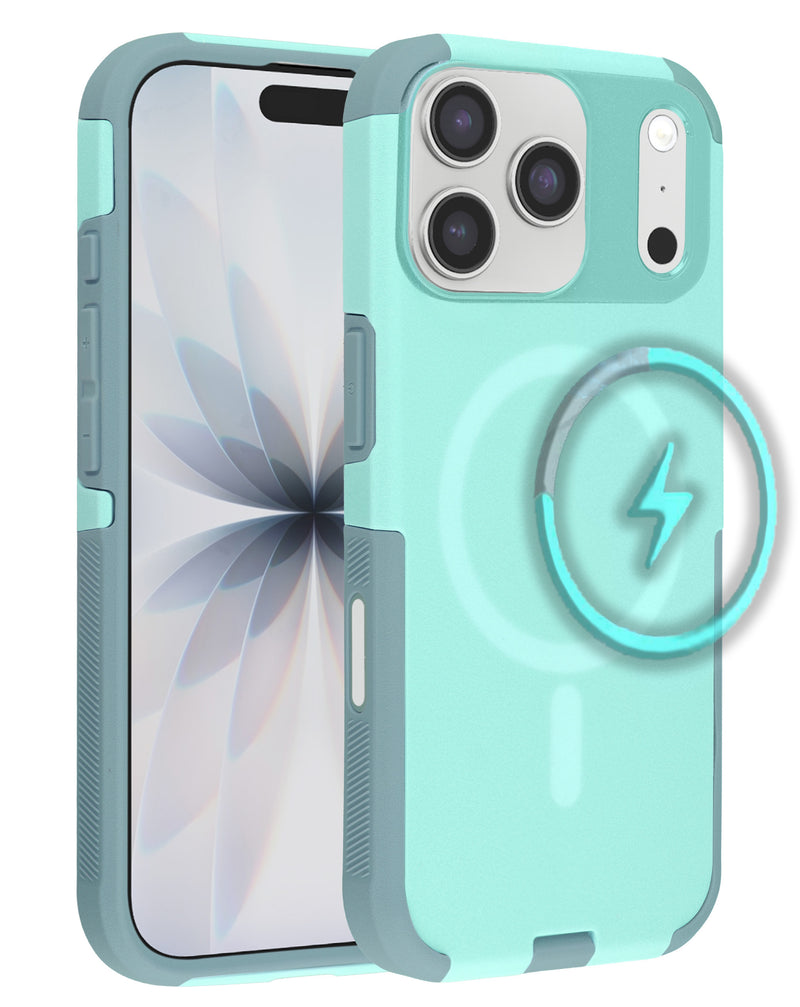 Funda dual layer con carga inalambrica iPhone 17 Pro Max TEAL