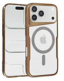 Encuentra la mejor funda magnética transparente en Guatemala para tu iPhone 17 Pro Max en color Desert Gold.