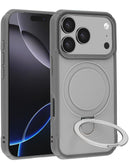 Encuentra el mejor case antishock con soporte magnético para tu iPhone 17 Pro Max en Guatemala en SlowBack, mayorista de accesorios con protección y etiquetas de calidad en color gray. 