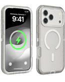 Funda transparente con carga inalámbrica y protección antiimpactos para iPhone 17 Pro Max en Guatemala.