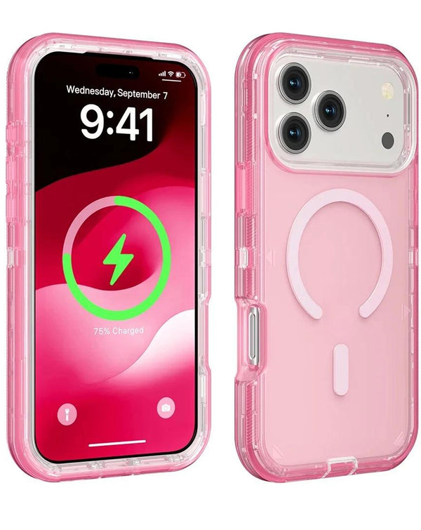 Protege tu iPhone 17 Pro Max con estilo y comodidad con esta funda transparente antigolpes con carga inalámbrica en Guatemala.