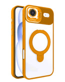 Encuentra la mejor funda transparente magnética con 2 kickstand y lente de cámara para iPhone en Guatemala.