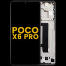 Pantalla Xiaomi Poco X6 Pro refurbished con marco amarillo, ideal para reparación de display LCD y cambio de frente.