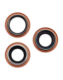 Lente de cámara trasera premium color Cosmic Orange con soporte para iPhone 17 Pro / 17 Pro Max. Juego de 3 piezas para reparación de cámara.