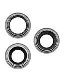 Juego premium de 3 piezas: lente de cámara trasera plateada con soporte y bisel para iPhone 17 Pro/Pro Max. Ideal para reparación.
