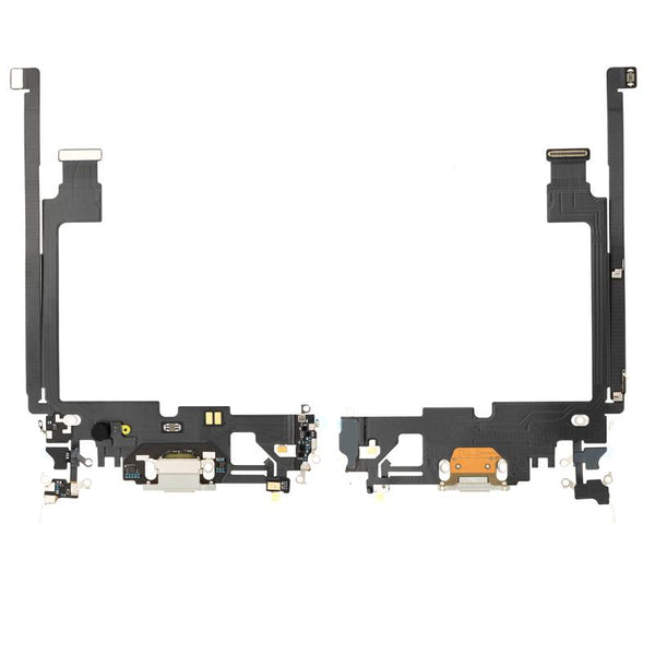 Puerto de carga para iPhone 12 Pro Max (Original usado) (Plata)